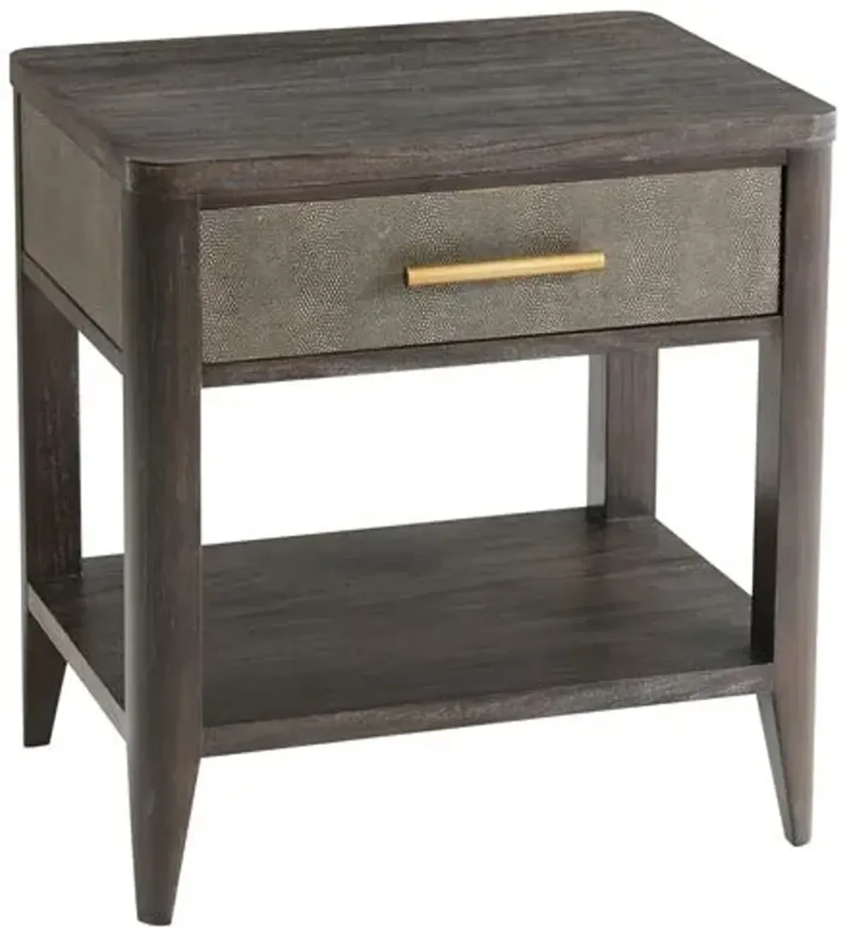 York Faux-Shagreen Nightstand - Java - TA Studio