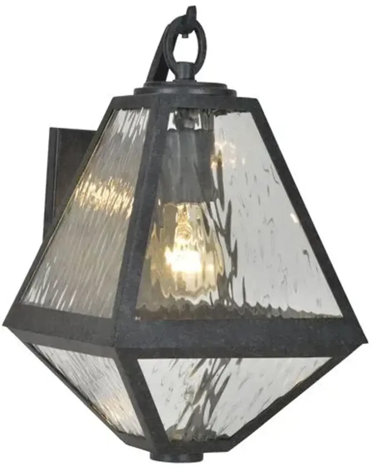 Glacier Outdoor Sconce - Black Charcoal - Crystorama