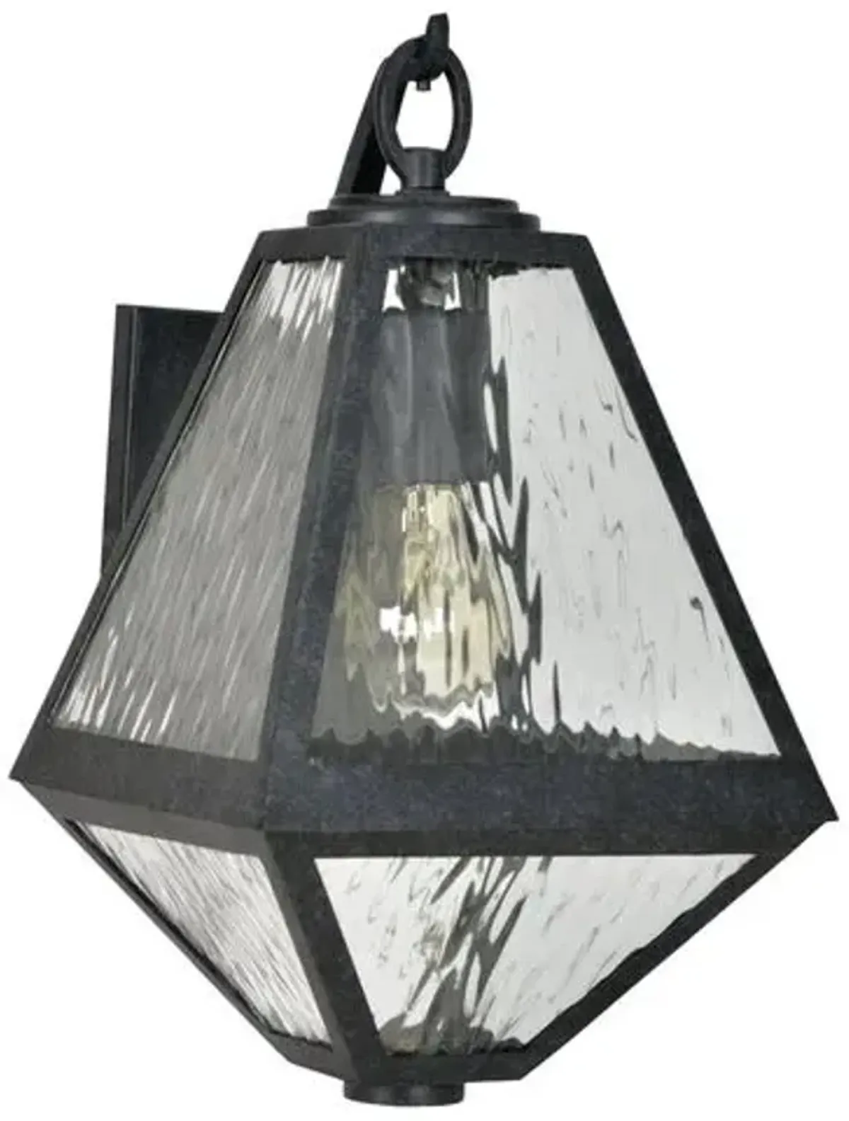 Glacier Outdoor Sconce - Black Charcoal - Crystorama