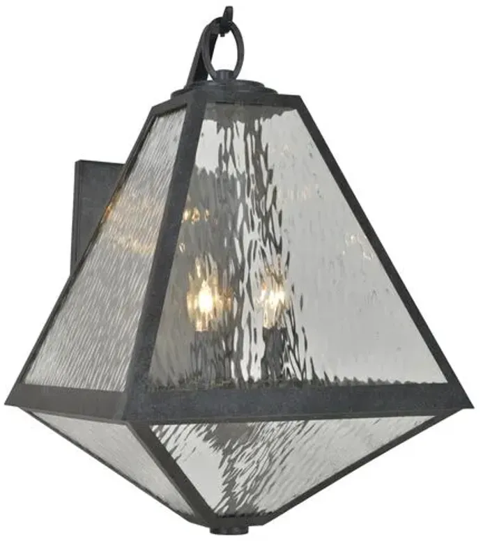 Glacier Outdoor Sconce - Black Charcoal - Crystorama