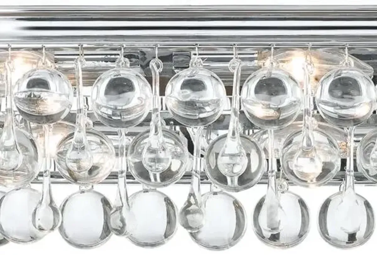 Calypso 6-Light Bath Bar - Polished Chrome - Crystorama - Silver