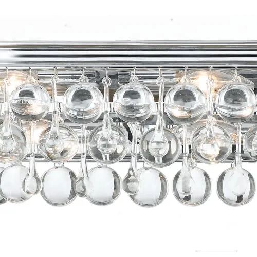 Calypso 6-Light Bath Bar - Polished Chrome - Crystorama - Silver