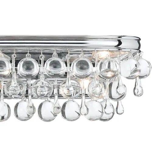 Calypso 6-Light Bath Bar - Polished Chrome - Crystorama - Silver