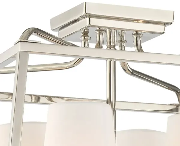 Sylvan 4-Light Flush Mount - Polished Nickel - Crystorama - Silver