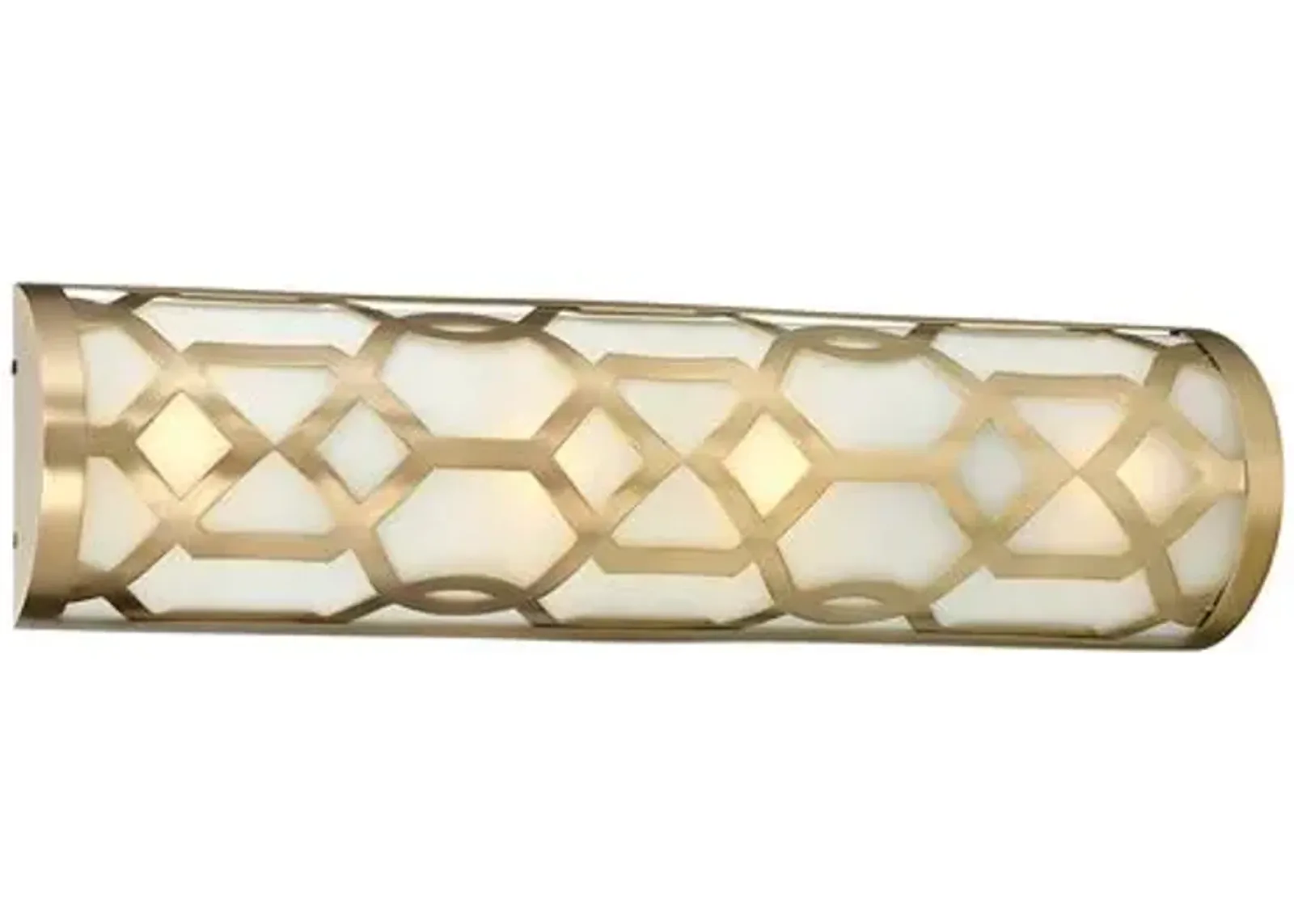 1-Light Bath Bar - Aged Brass - Crystorama - Gold