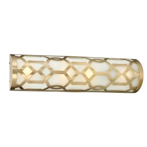 1-Light Bath Bar - Aged Brass - Crystorama - Gold