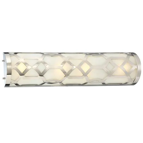 1-Light Bath Bar - Polished Nickel - Crystorama - Silver