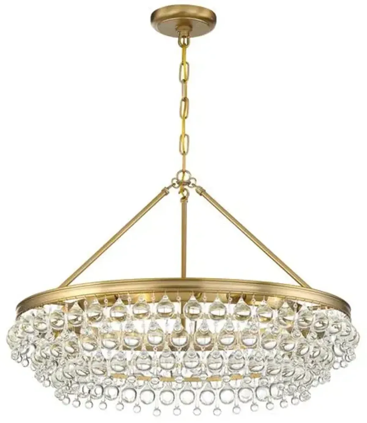 Calypso 6-Light Large Chandelier - Vibrant Gold - Crystorama