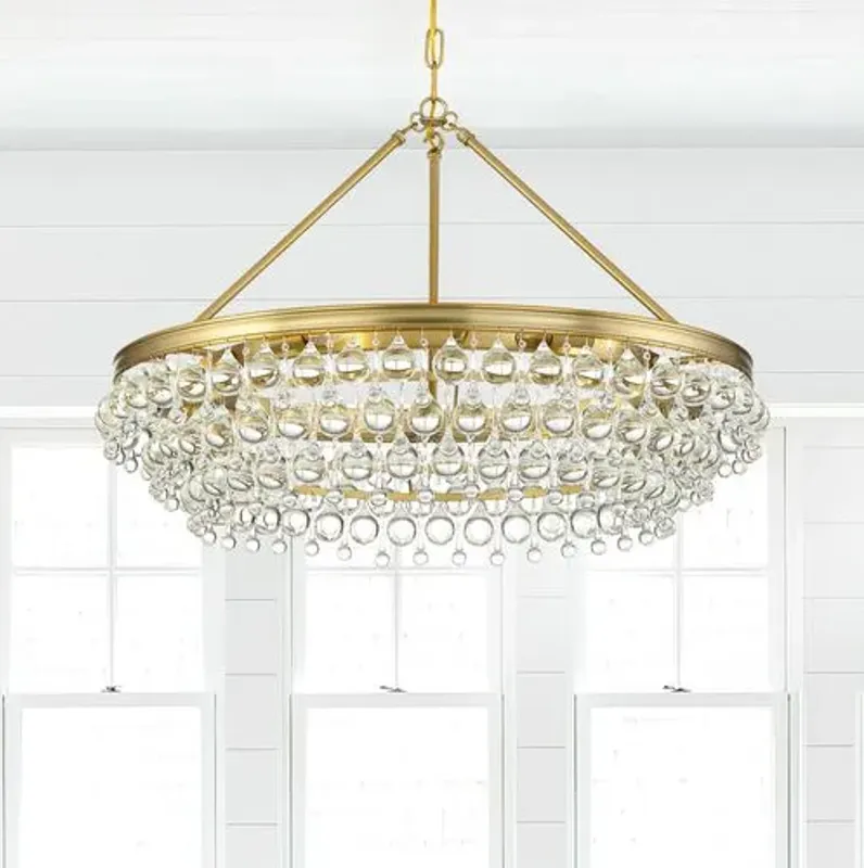 Calypso 6-Light Large Chandelier - Vibrant Gold - Crystorama