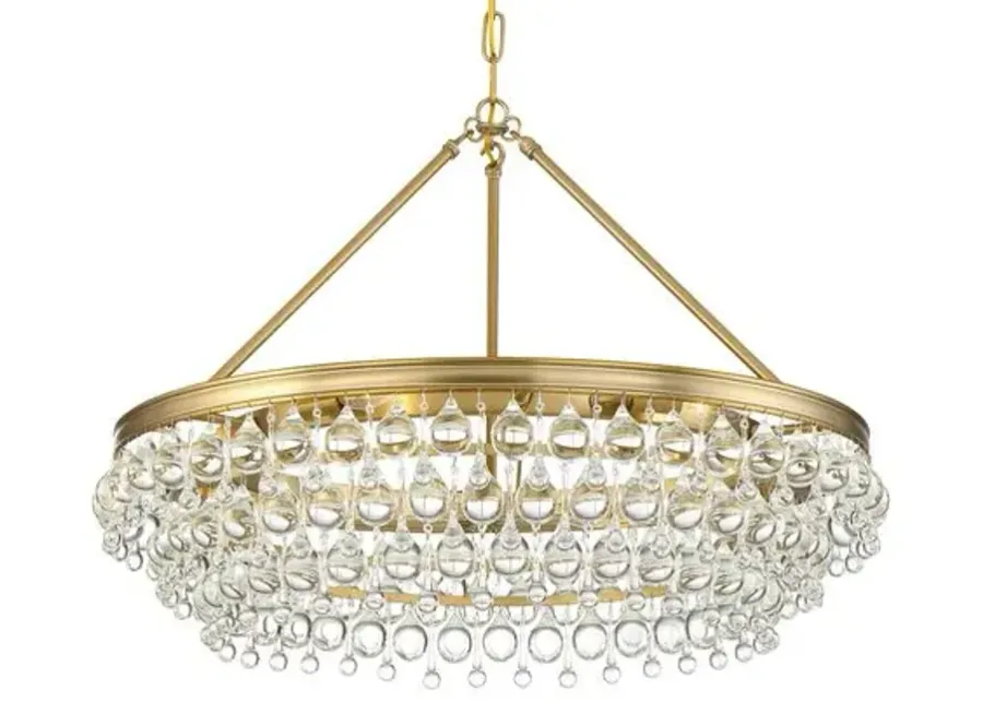 Calypso 6-Light Large Chandelier - Vibrant Gold - Crystorama