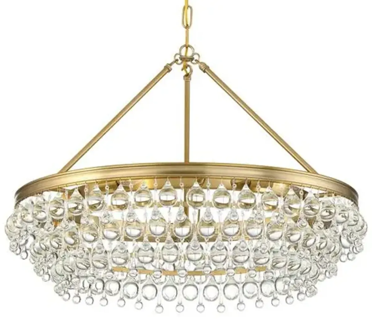 Calypso 6-Light Large Chandelier - Vibrant Gold - Crystorama