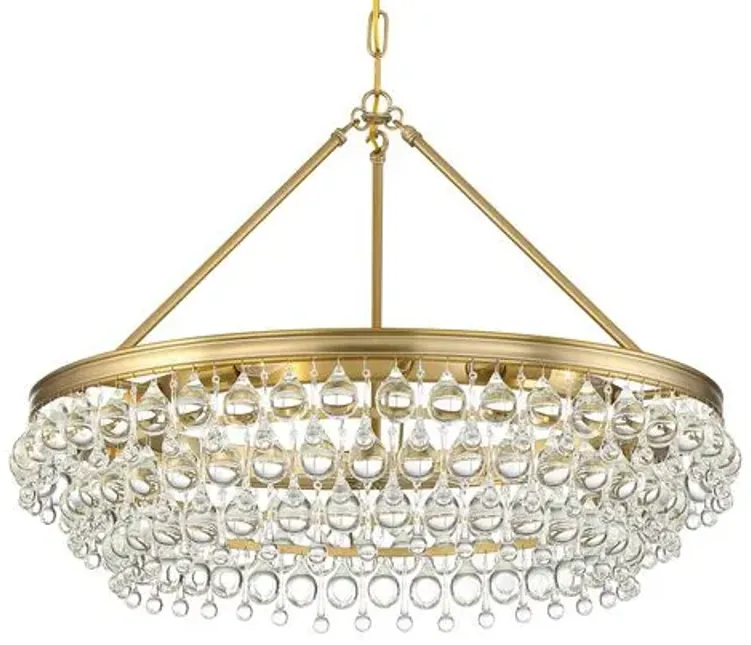 Calypso 6-Light Large Chandelier - Vibrant Gold - Crystorama