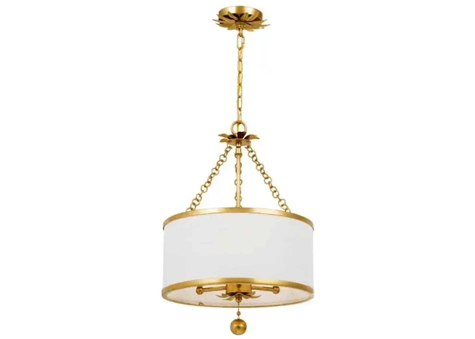 Broche 3-Light Chandelier - Antiqued Gold - Crystorama