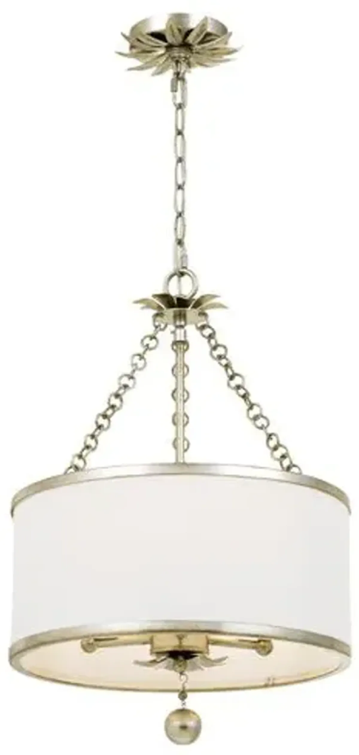 Broche 3-Light Chandelier - Antiqued Silver - Crystorama