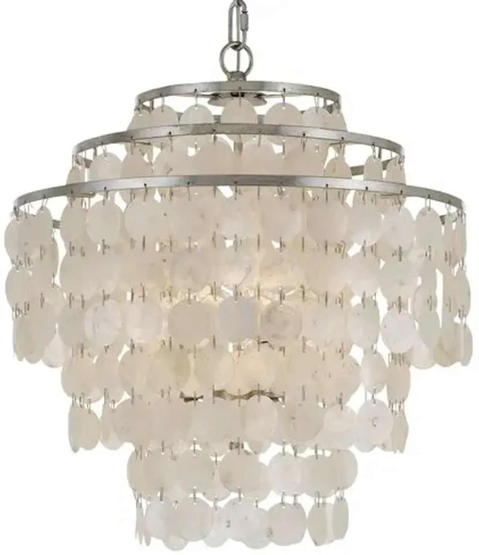 Brielle 4-Light Chandelier - Antiqued Silver - Crystorama - Ivory