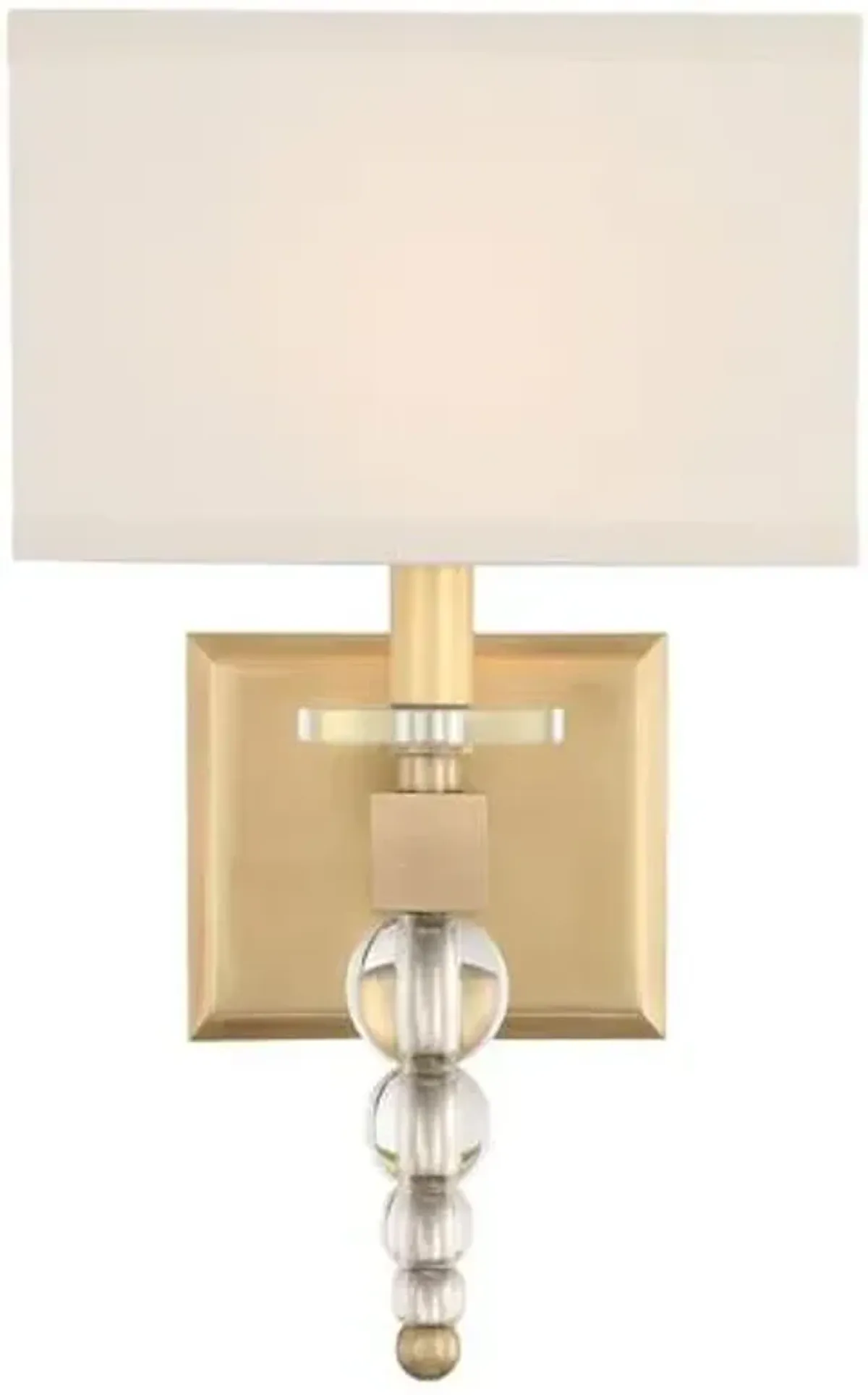 Clover Sconce - Aged Brass - Crystorama - Gold