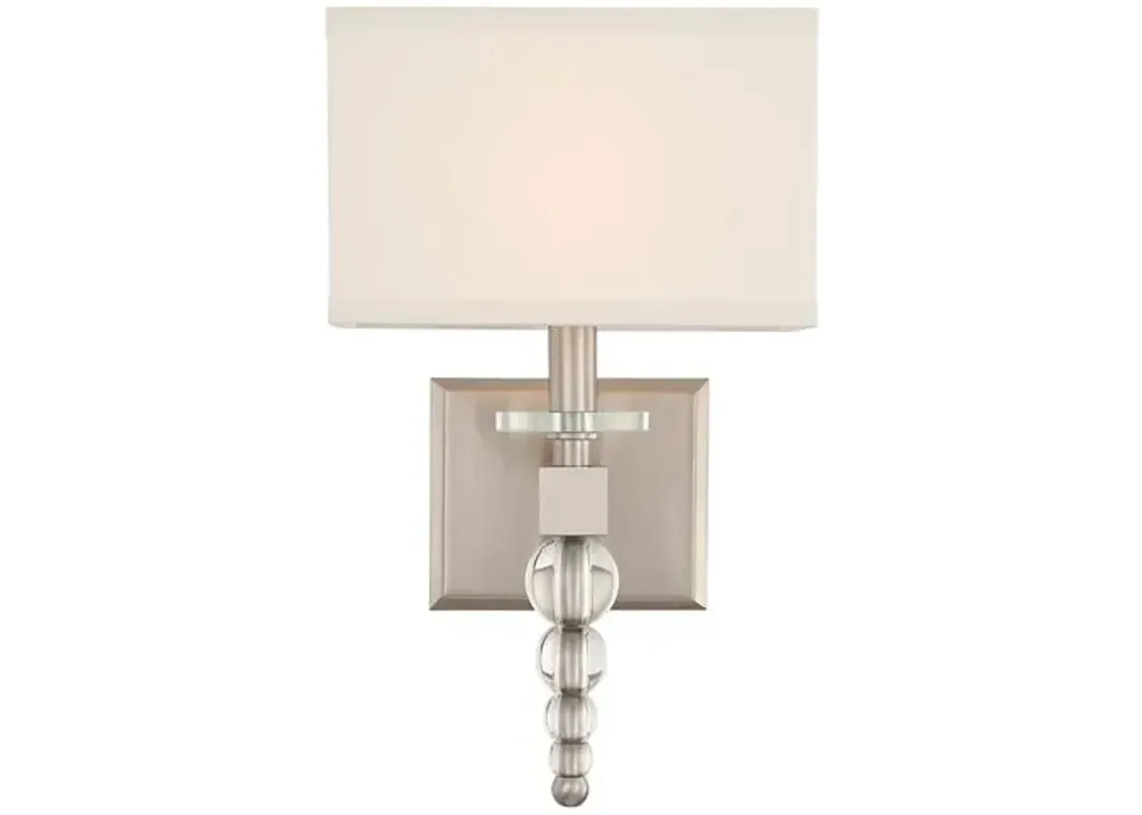 Clover Sconce - Brushed Nickel - Crystorama - Silver