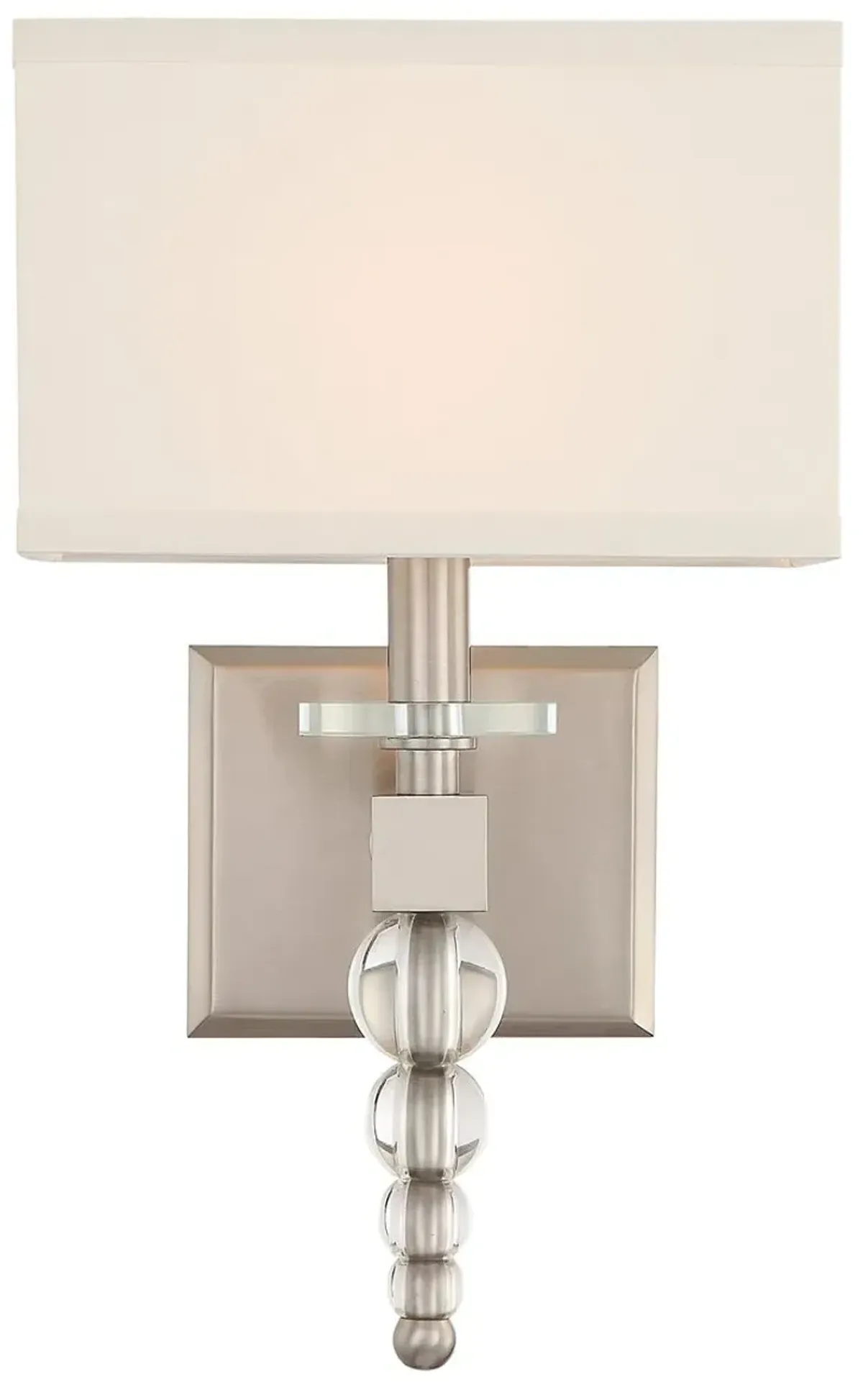 Clover Sconce - Brushed Nickel - Crystorama - Silver