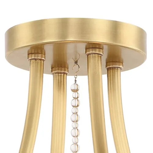 Clover 4-Light Flush Mount - Aged Brass - Crystorama - Gold