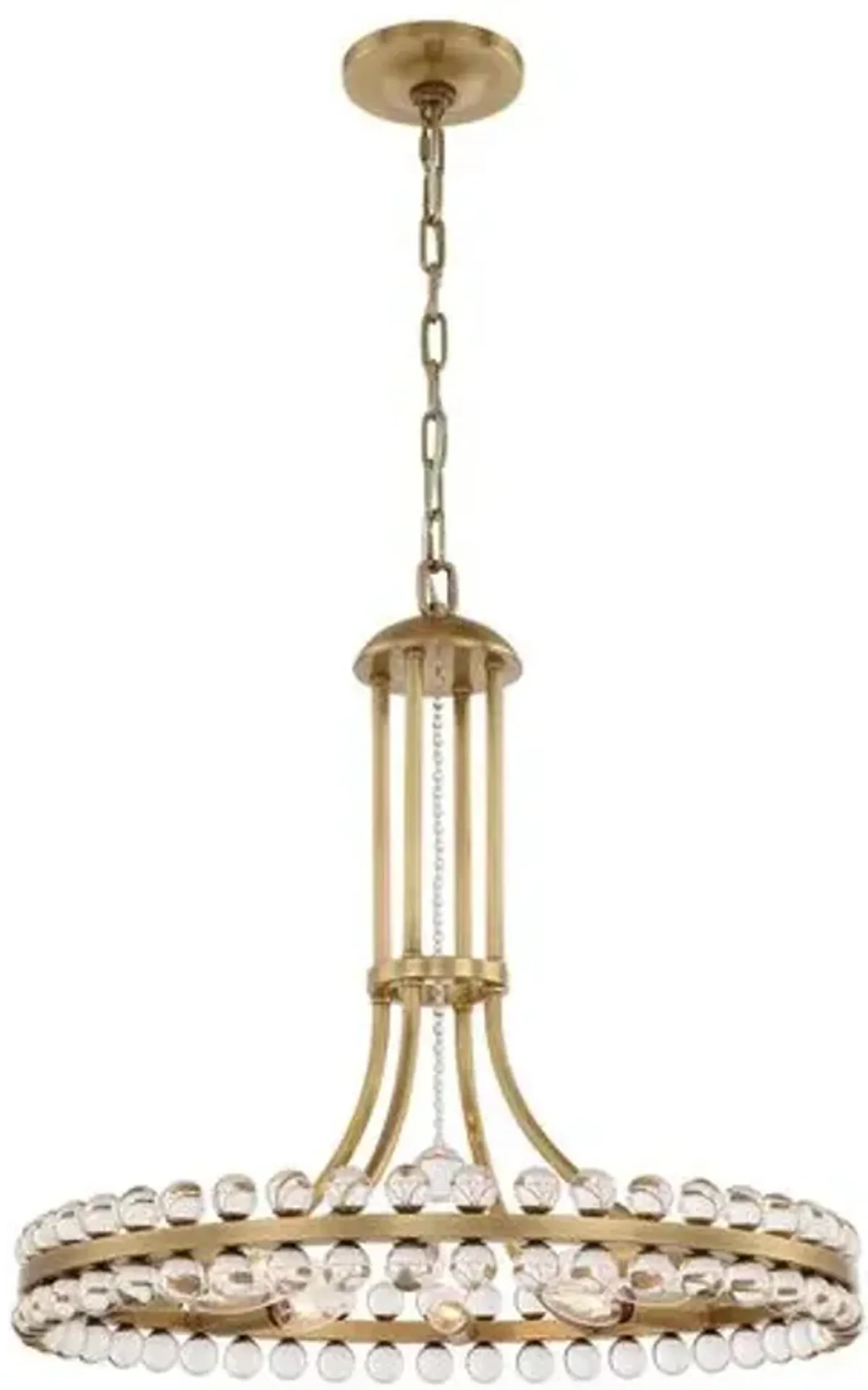 Clover 8-Light Chandelier - Aged Brass - Crystorama - Gold