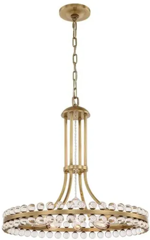 Clover 8-Light Chandelier - Aged Brass - Crystorama - Gold