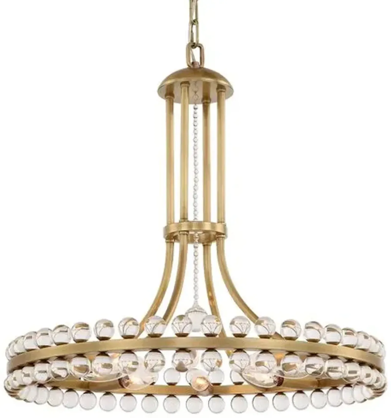 Clover 8-Light Chandelier - Aged Brass - Crystorama - Gold