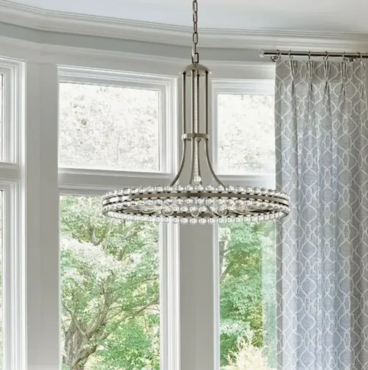 Clover 8-Light Chandelier - Brushed Nickel - Crystorama - Silver