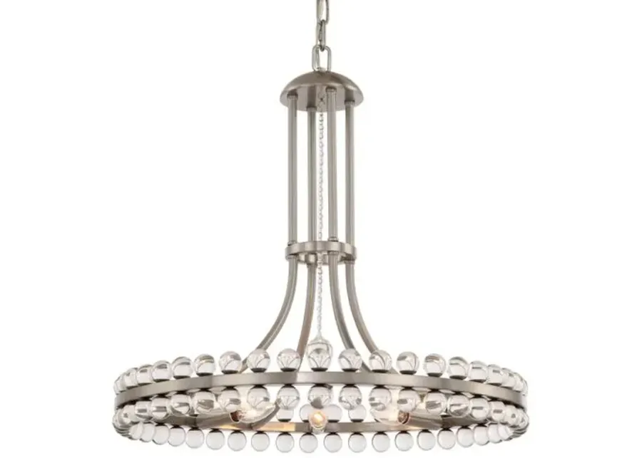 Clover 8-Light Chandelier - Brushed Nickel - Crystorama - Silver