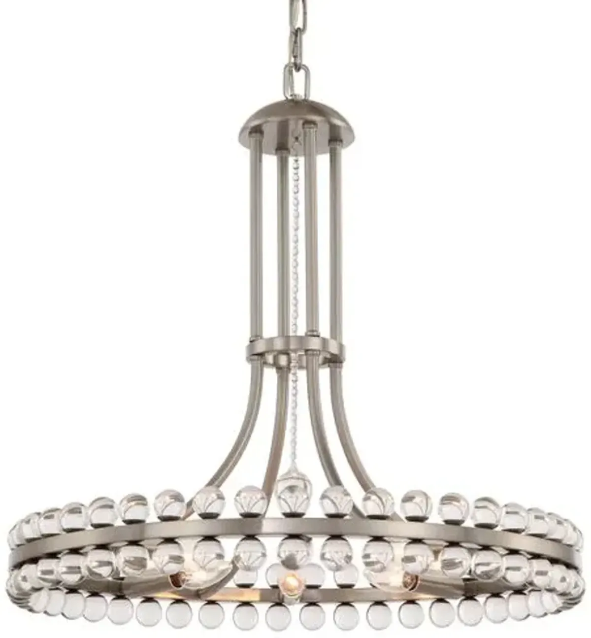 Clover 8-Light Chandelier - Brushed Nickel - Crystorama - Silver