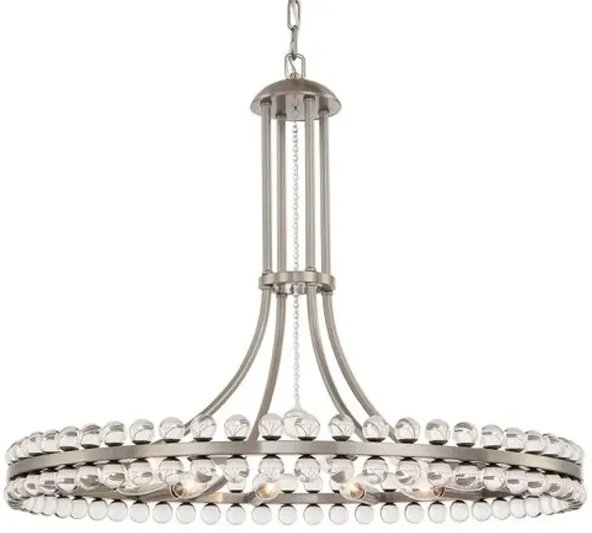 Clover 12-Light Chandelier - Brushed Nickel - Crystorama - Silver