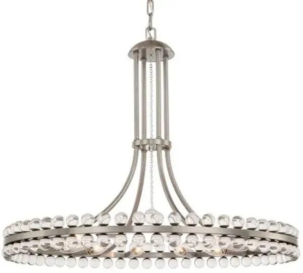 Clover 12-Light Chandelier - Brushed Nickel - Crystorama - Silver