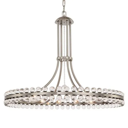 Clover 12-Light Chandelier - Brushed Nickel - Crystorama - Silver