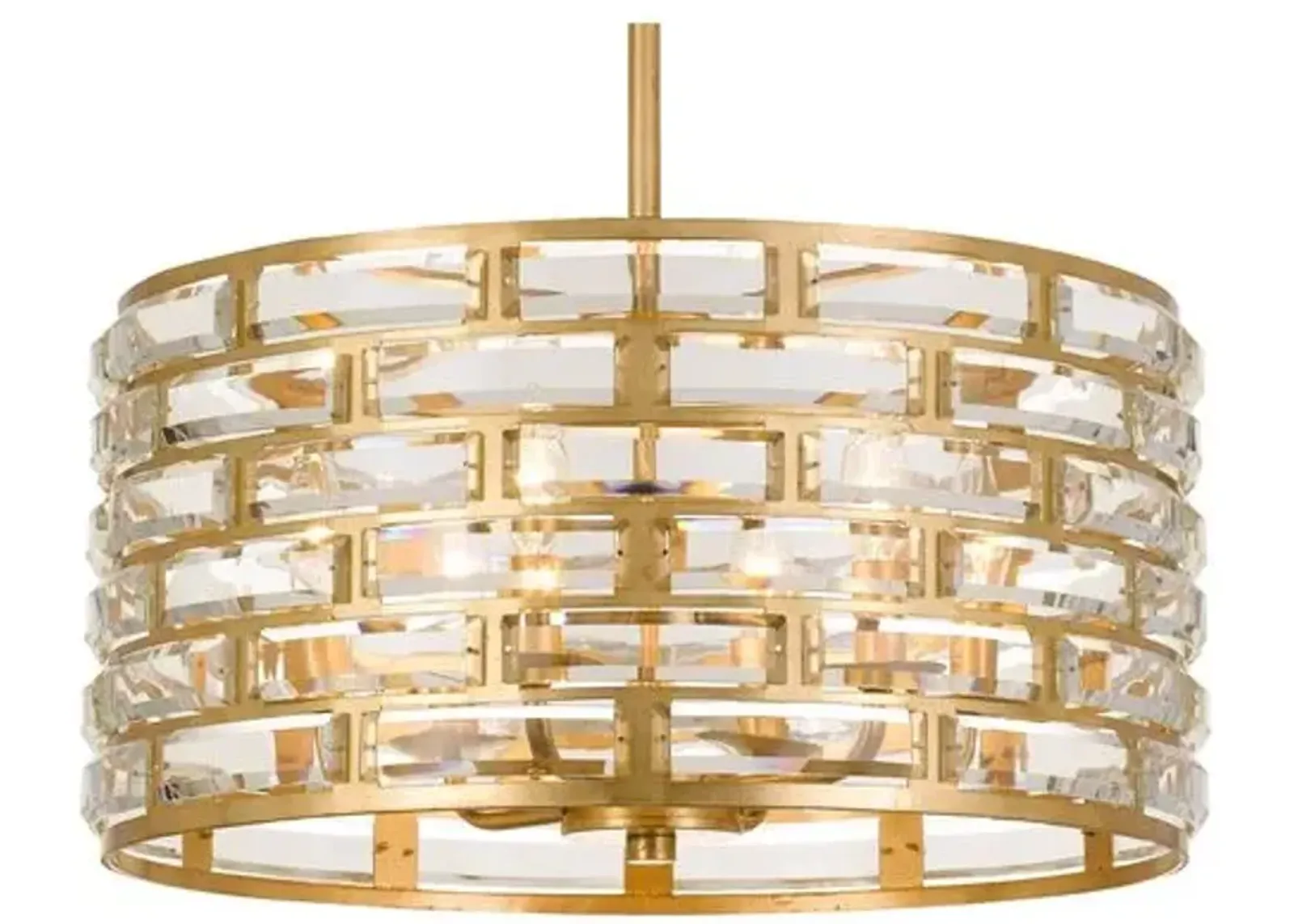 Meridian 6-Light Chandelier - Antiqued Gold - Crystorama