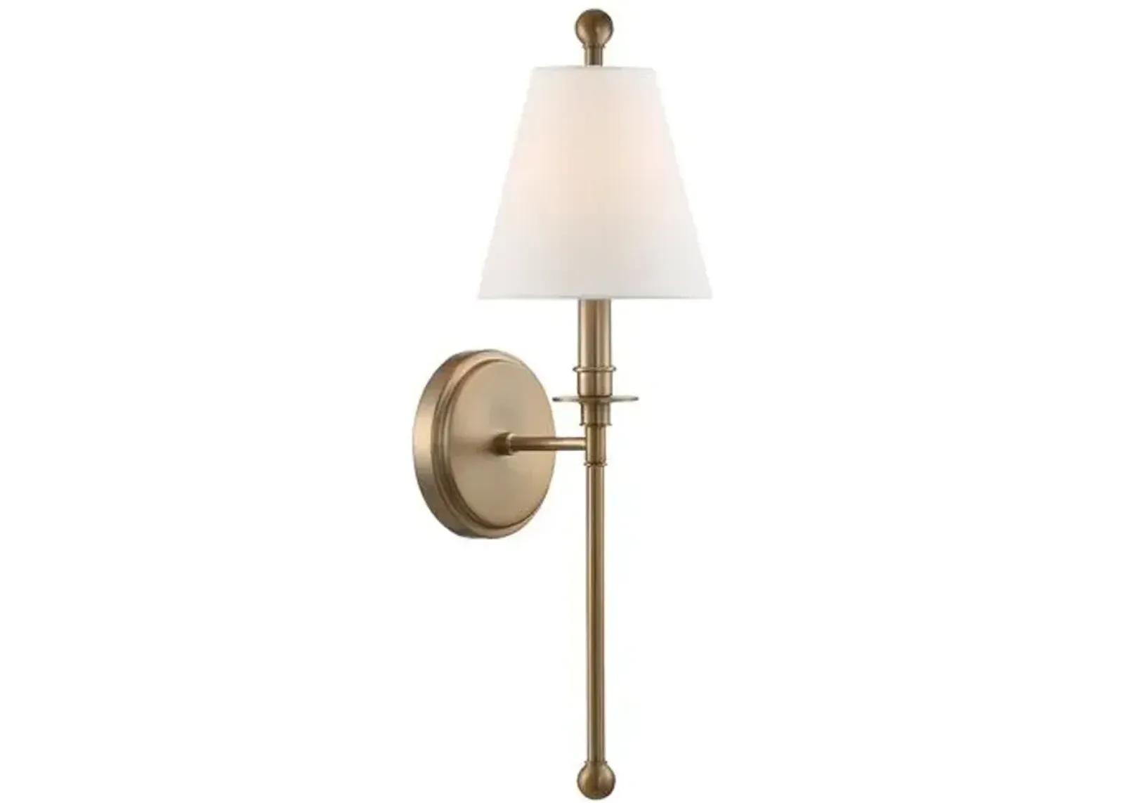 Riverdale Sconce - Aged Brass - Crystorama - Gold