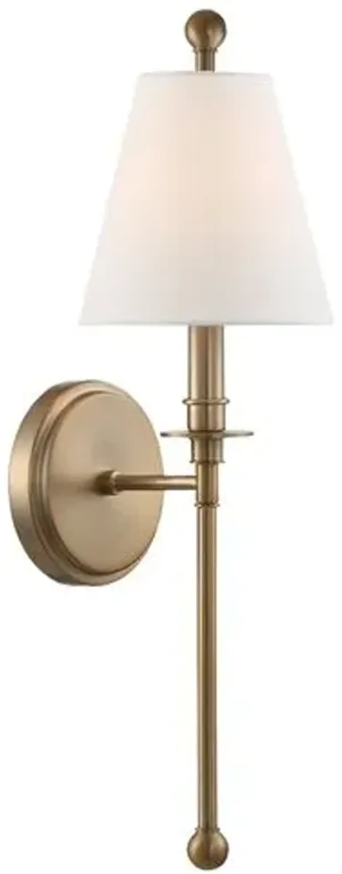 Riverdale Sconce - Aged Brass - Crystorama - Gold