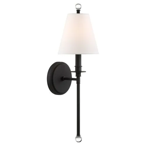 Riverdale Sconce - Black Forged - Crystorama