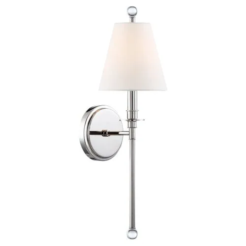 Riverdale Sconce - Polished Nickel - Crystorama - Silver