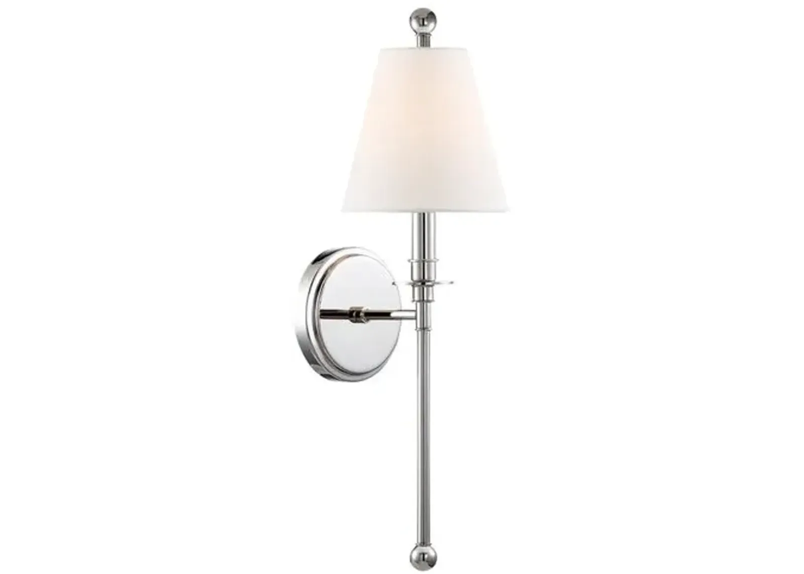 Riverdale Sconce - Polished Nickel - Crystorama - Silver