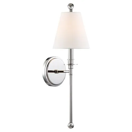 Riverdale Sconce - Polished Nickel - Crystorama - Silver