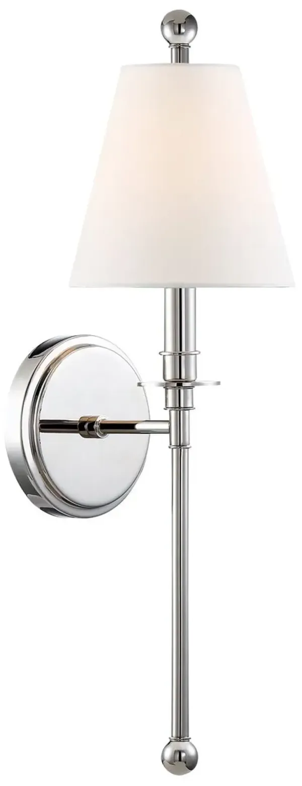 Riverdale Sconce - Polished Nickel - Crystorama - Silver