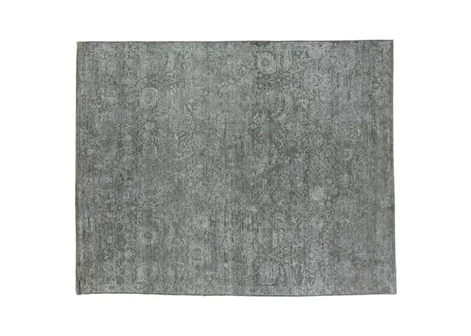 Meena Hand-Knotted Rug - Silver - Exquisite Rugs - Silver