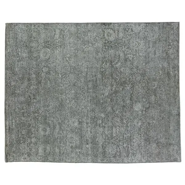 Meena Hand-Knotted Rug - Silver - Exquisite Rugs - Silver
