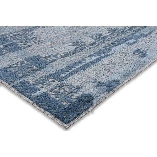 Karis Hand-Knotted Rug - Blue - Exquisite Rugs - Blue