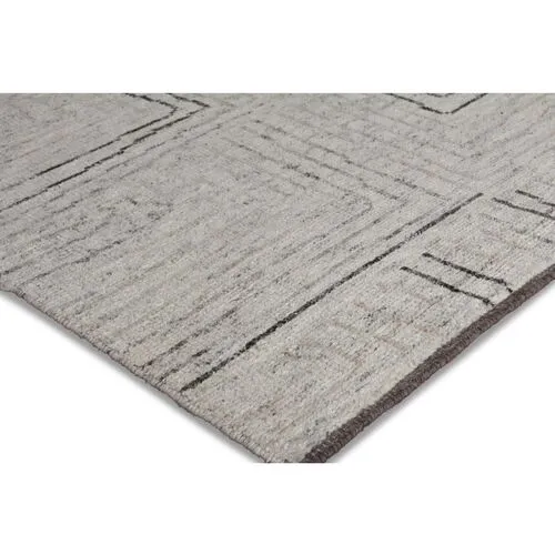 Inza Hand-Knotted Rug - Ivory - Exquisite Rugs - Beige - Beige