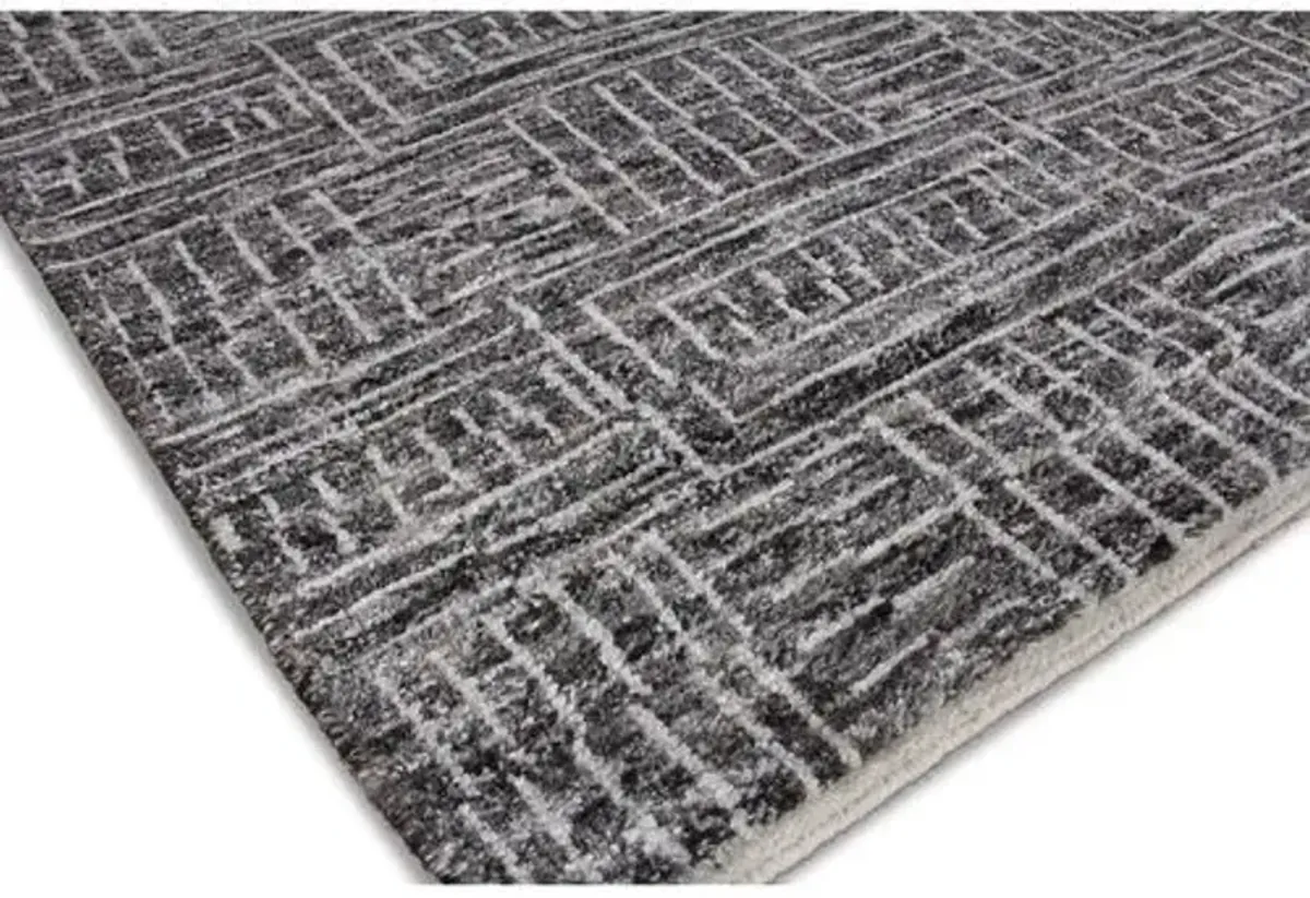 Inza Hand-Knotted Rug - Black - Exquisite Rugs - Black