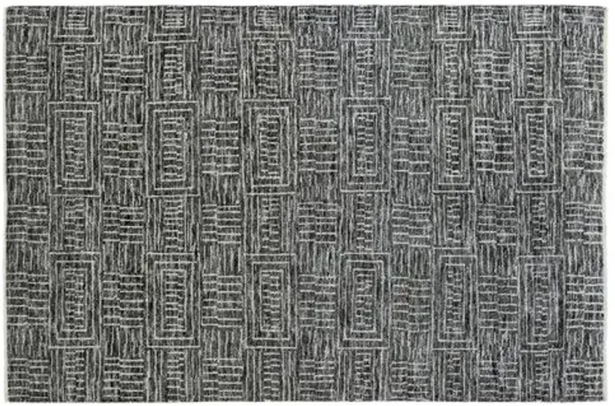 Inza Hand-Knotted Rug - Black - Exquisite Rugs - Black