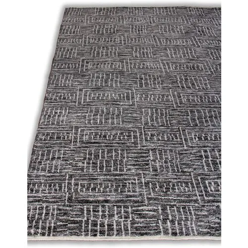 Inza Hand-Knotted Rug - Black - Exquisite Rugs - Black