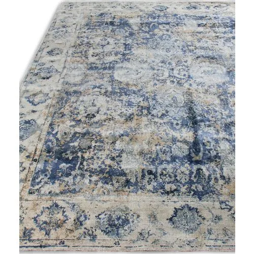 Janney Hand-Knotted Rug - Blue - Exquisite Rugs - Blue
