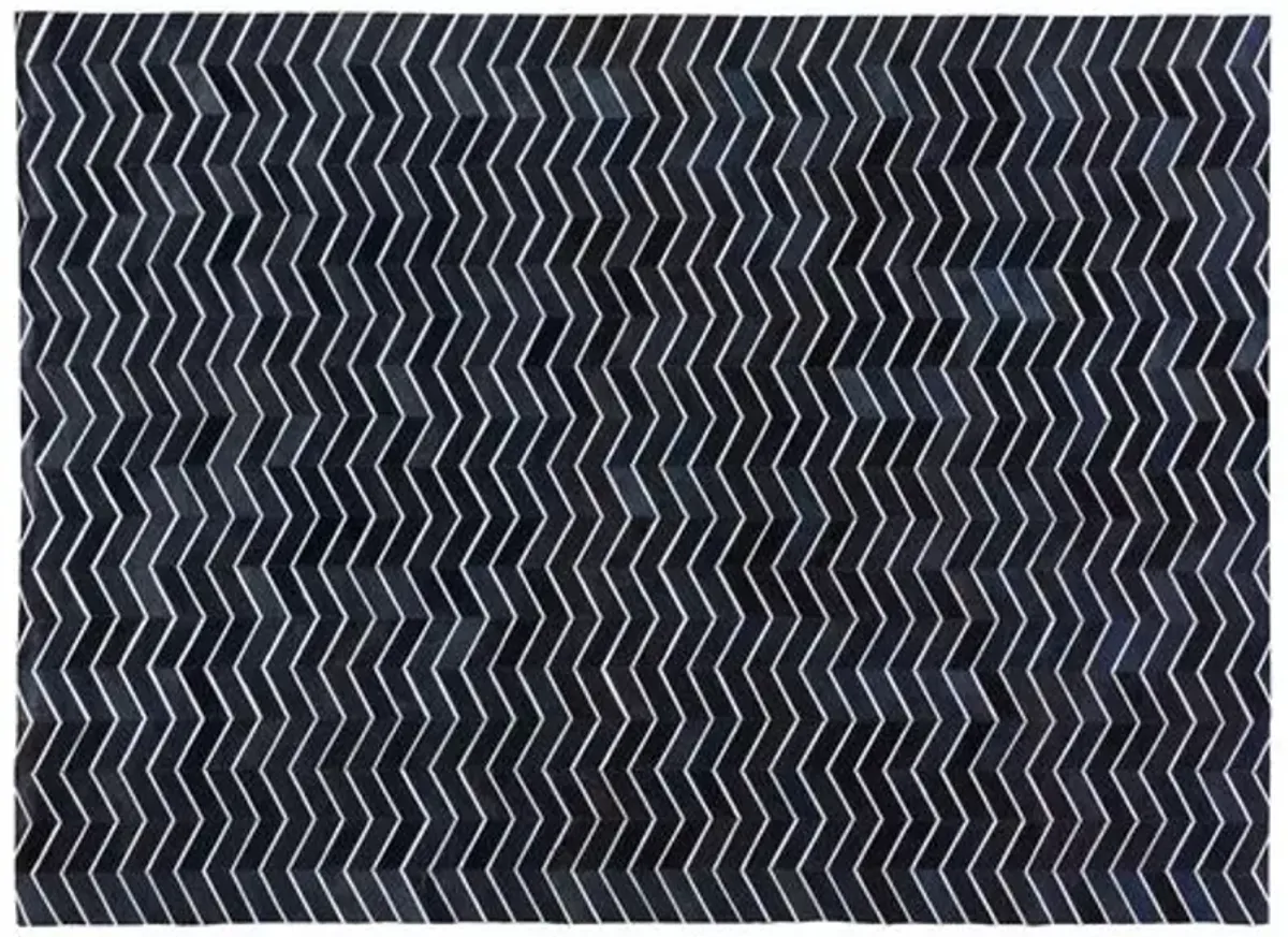 Amari Hide Rug - Navy - Exquisite Rugs - Blue - Blue