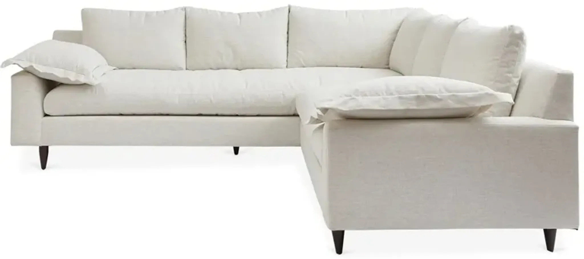 Lewis L Shaped Sectional Kim Salmela Handcrafted Ivory One Kings Lane ...